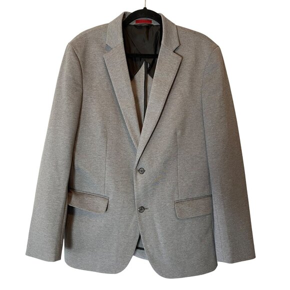 Mens Alfani Slim Fit Light Gray Blazer Jacket Size L 42-44 Polyester Blend - Picture 1 of 11